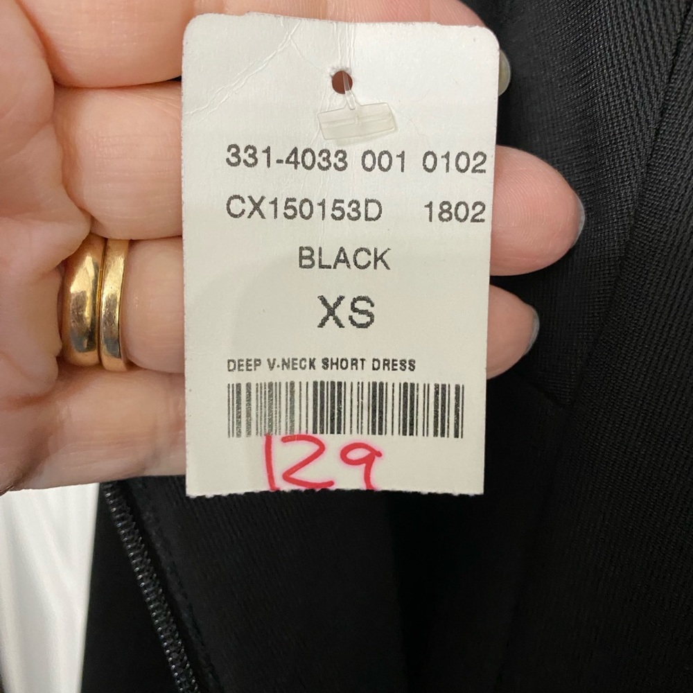 NWT Cameo Women’s XS Black Fitted Dress Spag Straps Party X-mas New Year’s Eve - Picture 11 of 13